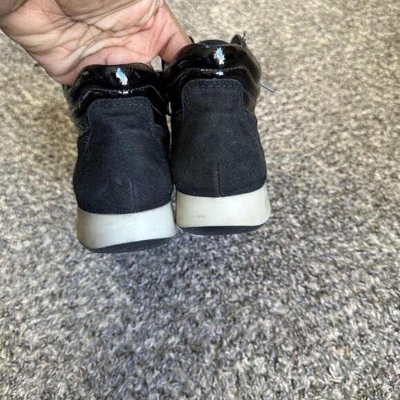 ARA REVA High Top Sneakers Boots Black Leather Side Zip Comfort Shoe UK 3.5 US 6 - Picture 5 of 10